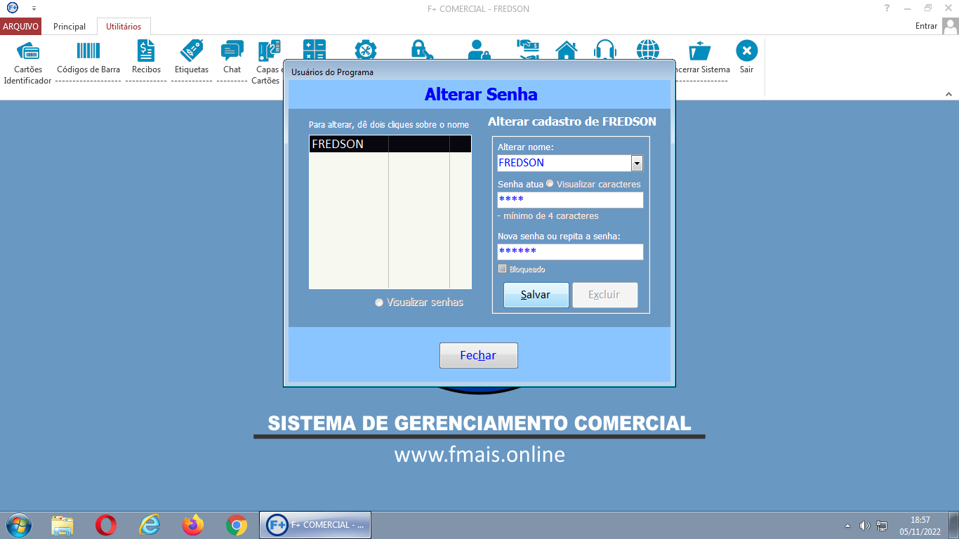 Alterando a Senha Alterando a Senha