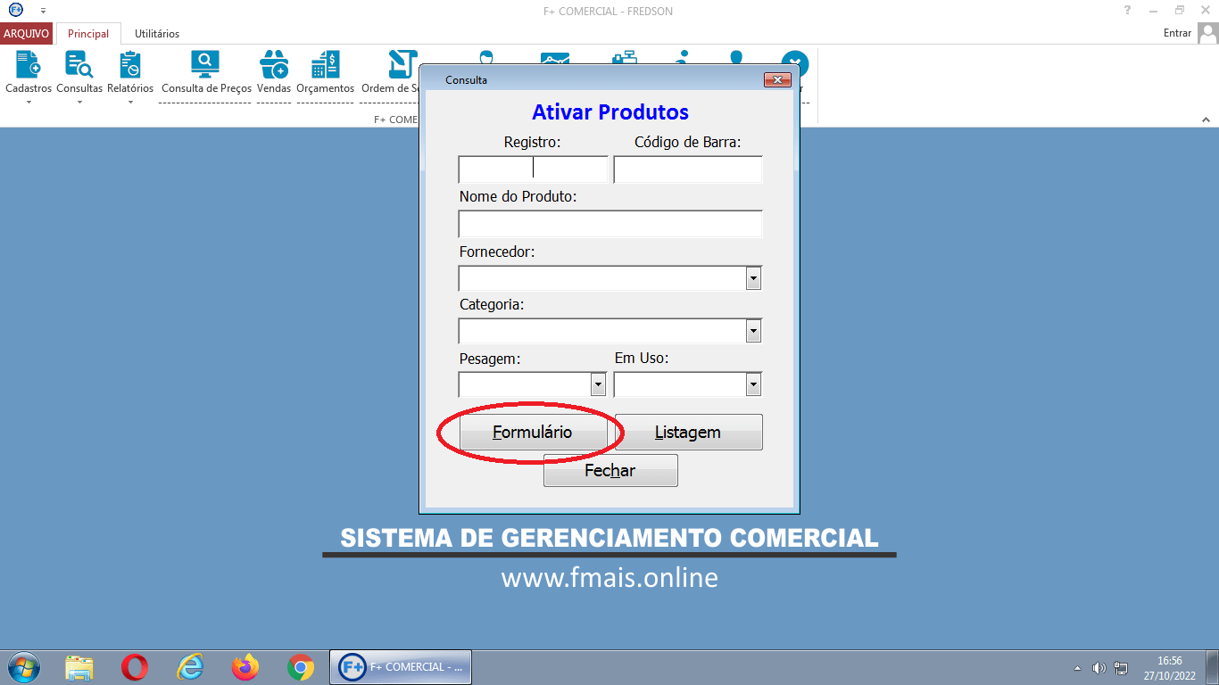 Ativando Produtos e Corrigindo Cadastros Ativando Produtos e Corrigindo Cadastros