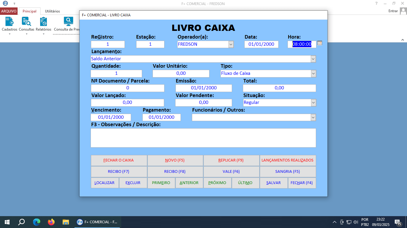 Cadastrando Contas a Pagar no Livro Caixa
