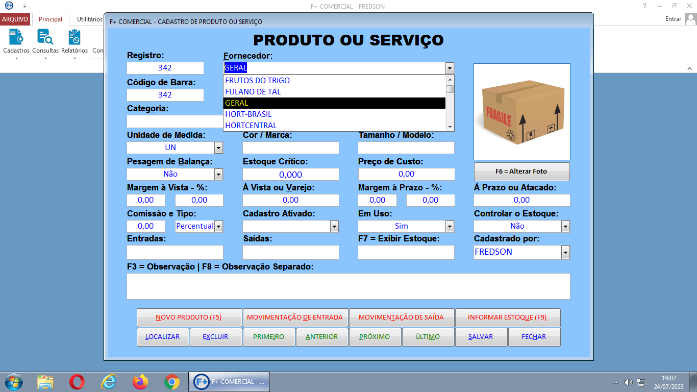 Cadastrando Produtos