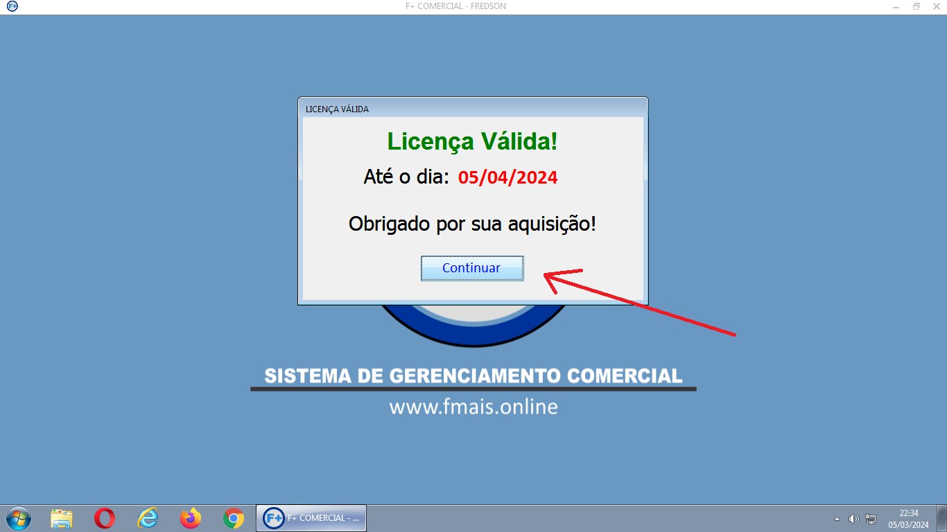 Licenciando o Sistema Licenciando o Sistema
