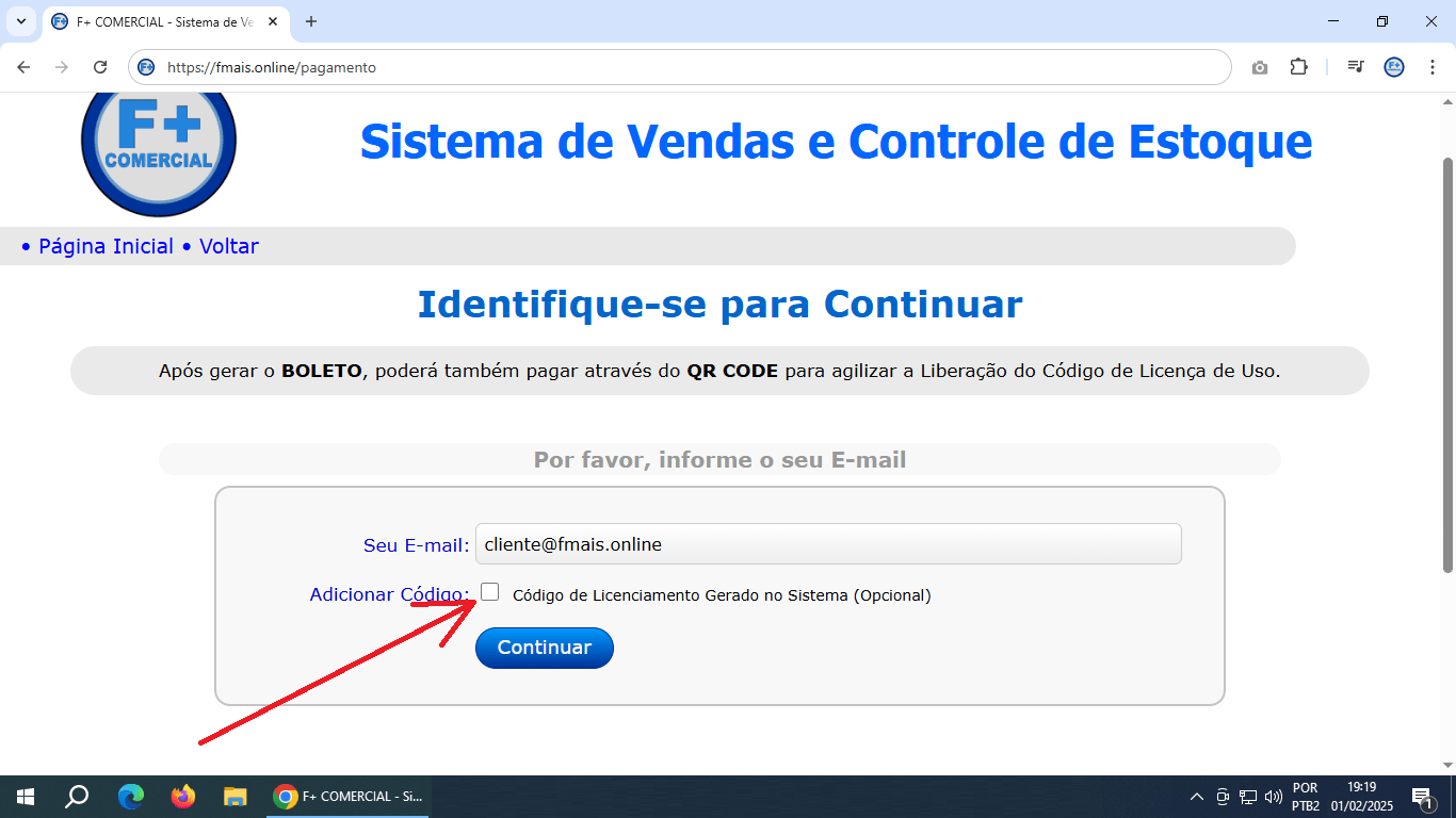 Licenciando o Sistema