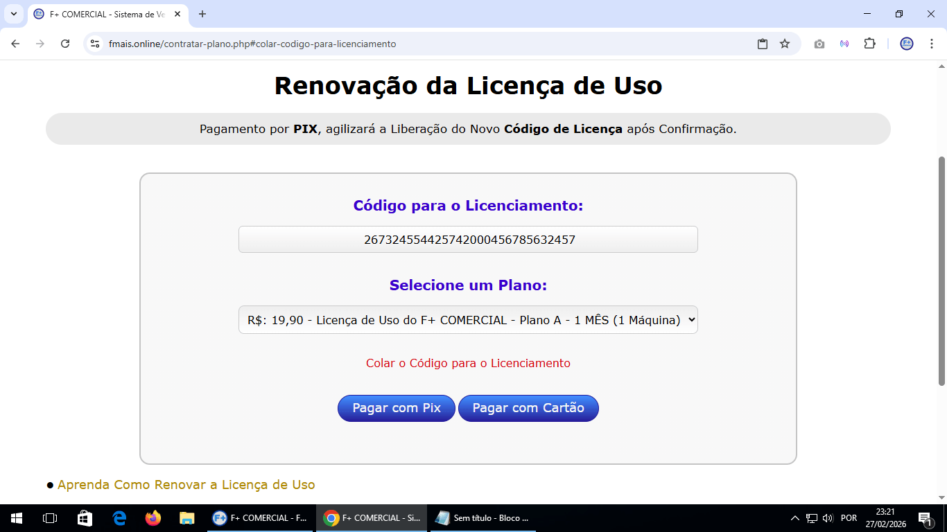 Licenciando o Sistema Licenciando o Sistema