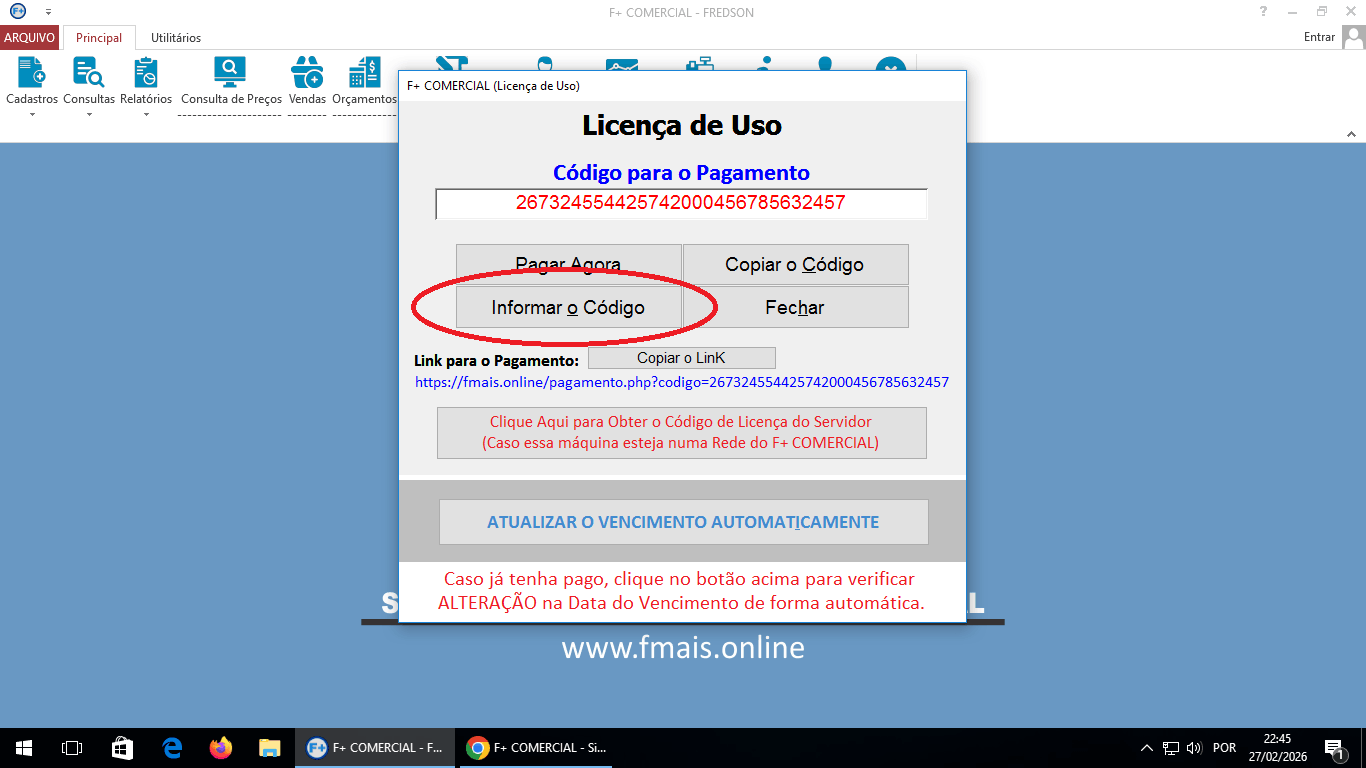 Licenciando o Sistema Licenciando o Sistema