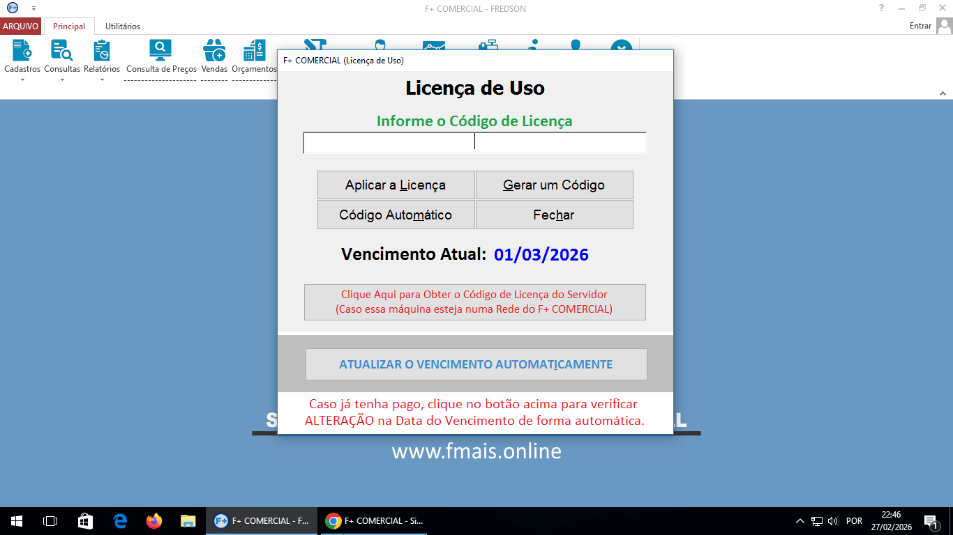 Licenciando o Sistema Licenciando o Sistema