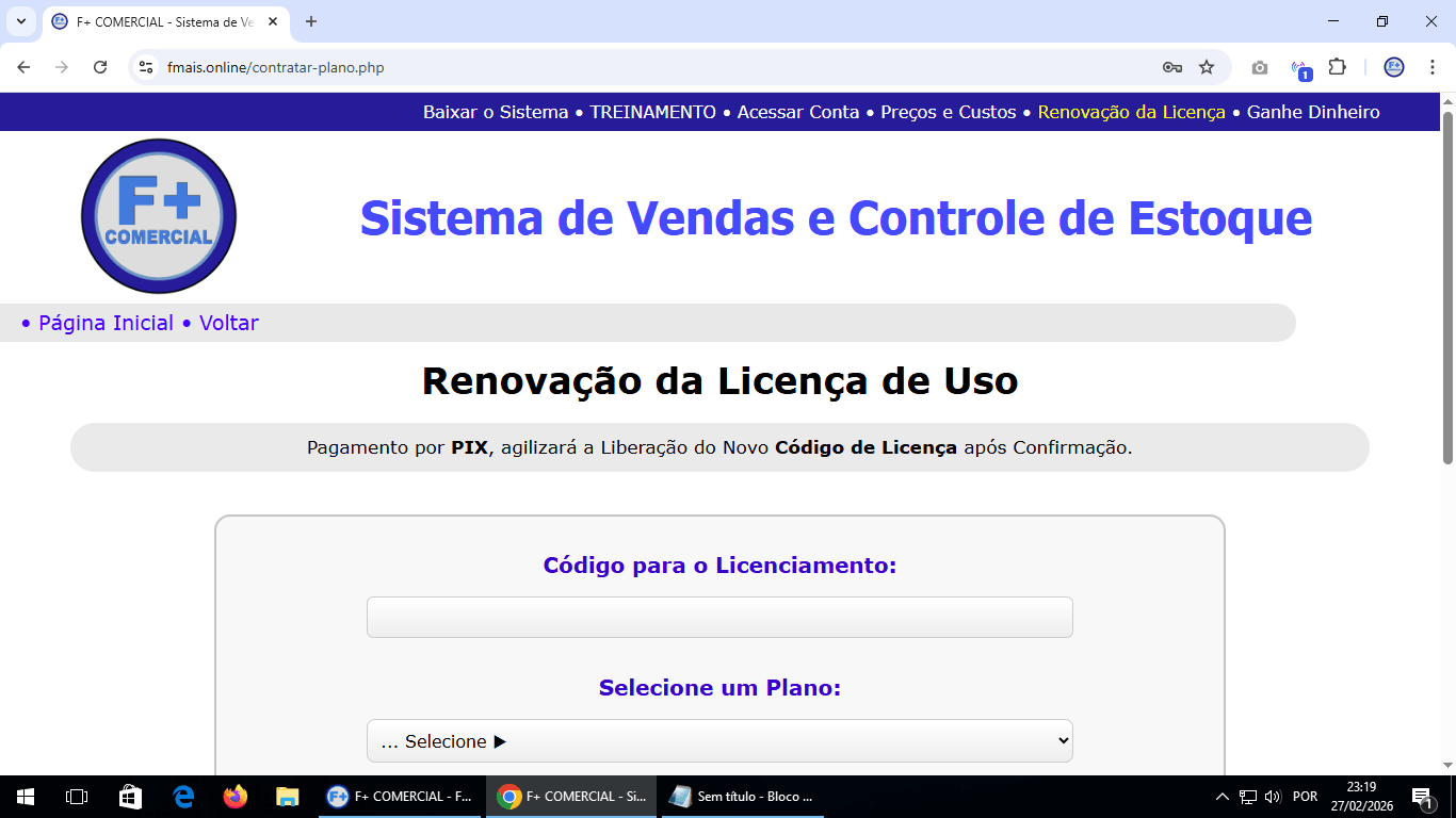 Licenciando o Sistema Licenciando o Sistema