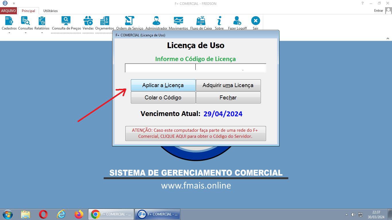 Licenciando o Sistema Licenciando o Sistema