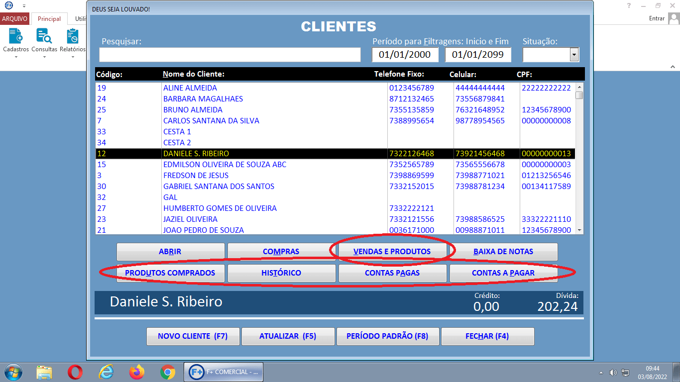 Localizar um Cliente e Histórico de Compras Localizar um Cliente e Histórico de Compras