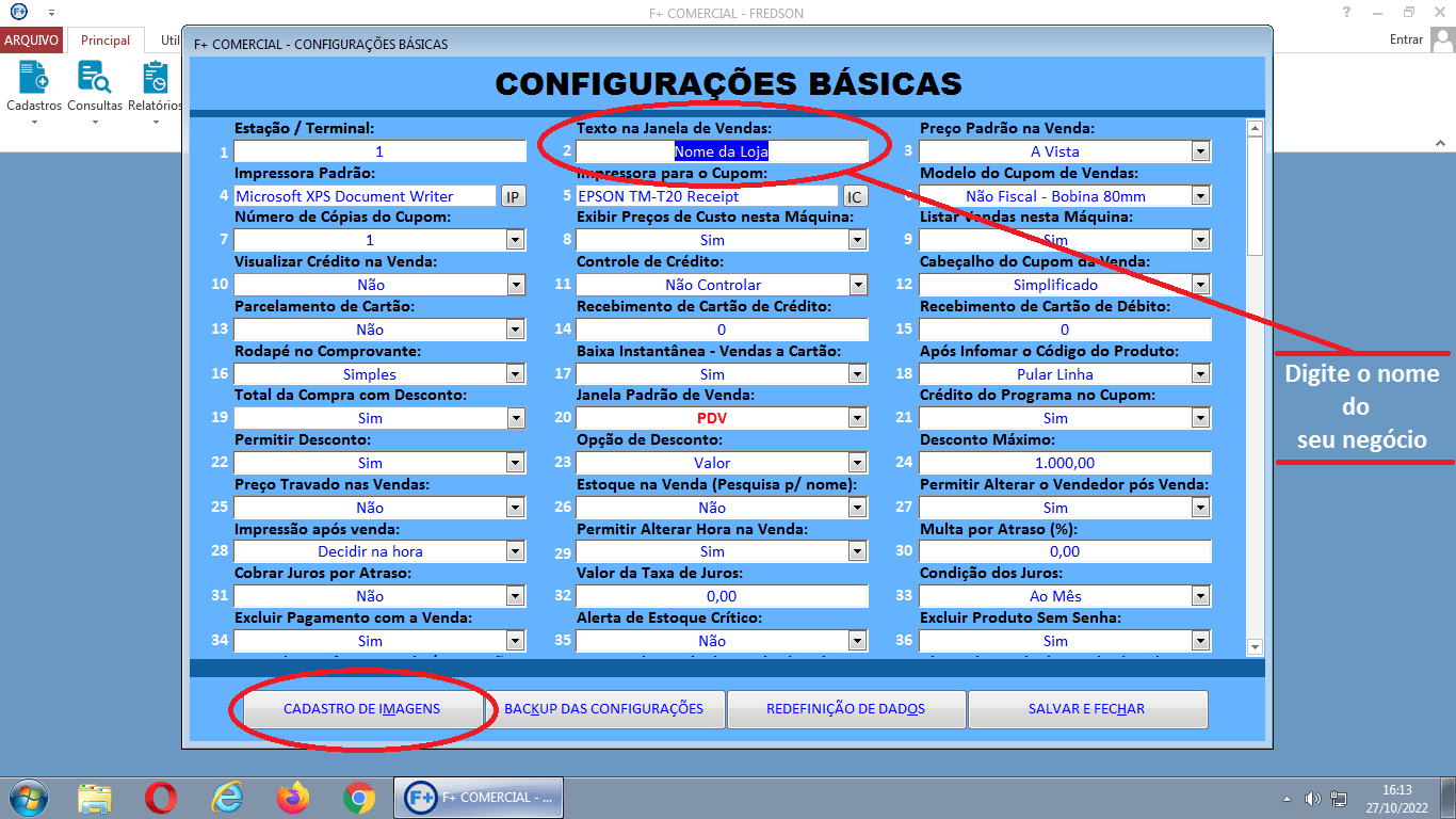 Logomarca na Janela de Vendas Logomarca na Janela de Vendas
