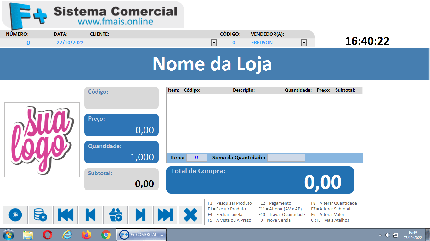 Logomarca na Janela de Vendas Logomarca na Janela de Vendas