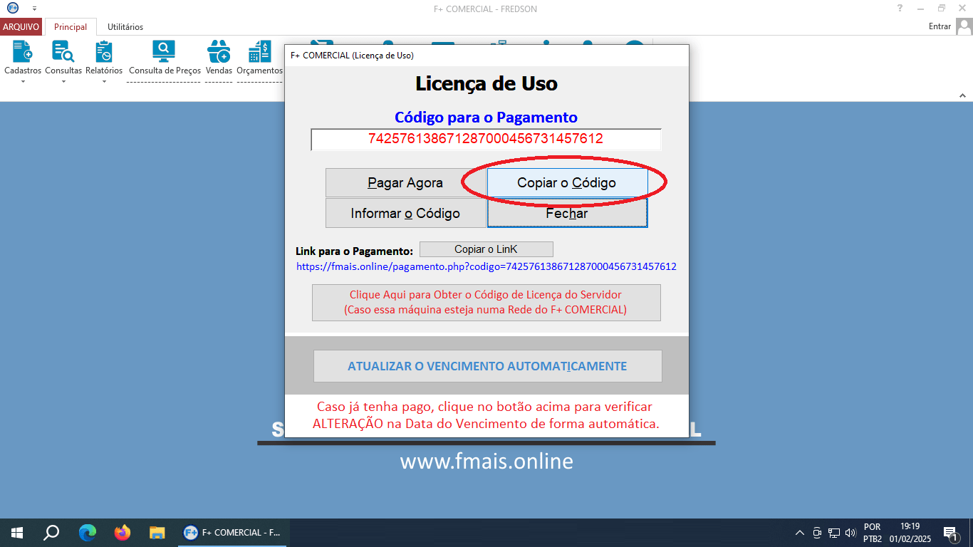 Licenciando o Sistema