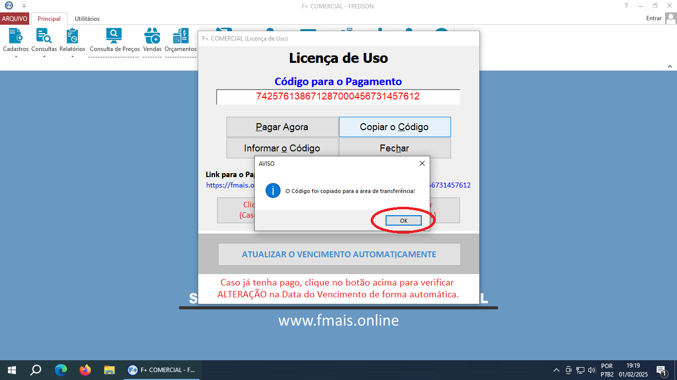 Licenciando o Sistema