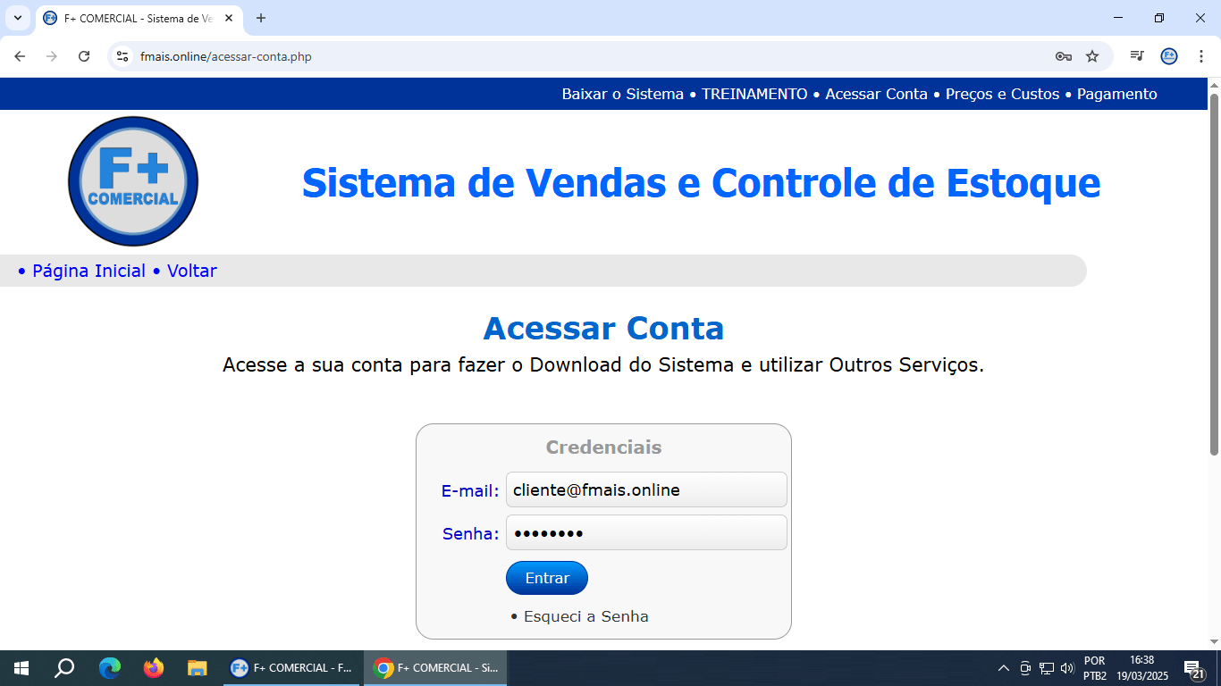 Registrando o Sistema Registrando o Sistema