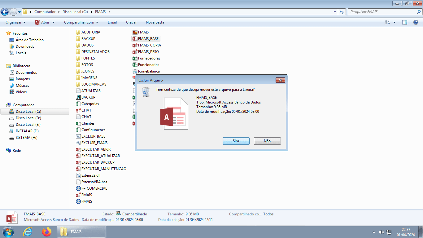 Restaurando um Backup / Cópia de Segurança