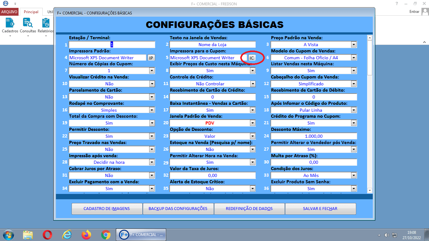 Selecionando Impressoras Selecionando Impressoras