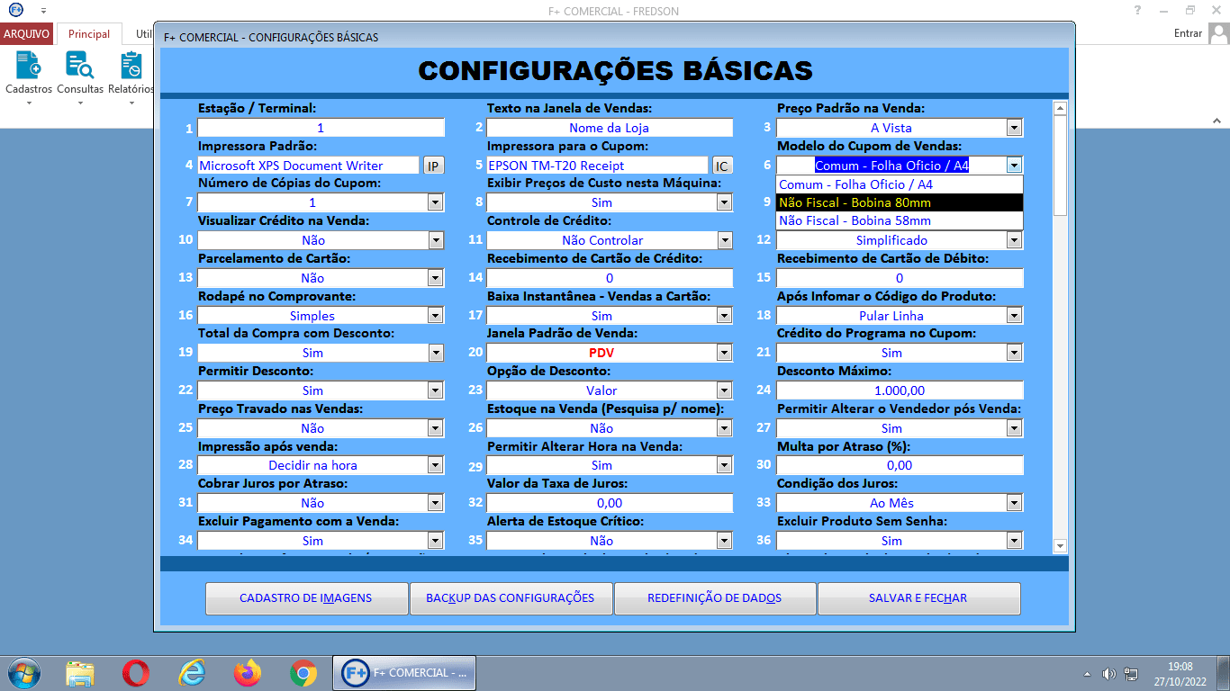 Selecionando Impressoras Selecionando Impressoras