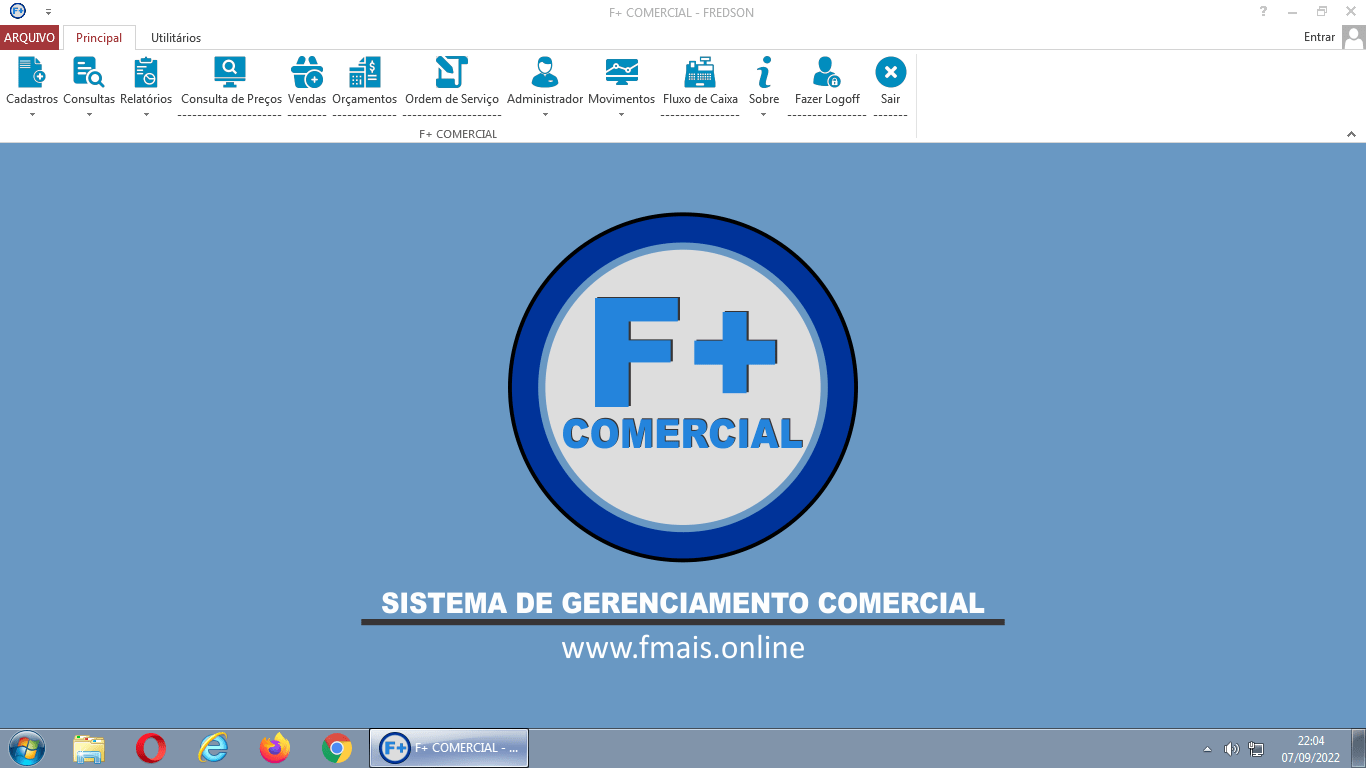 Tela Inicial do Sistema