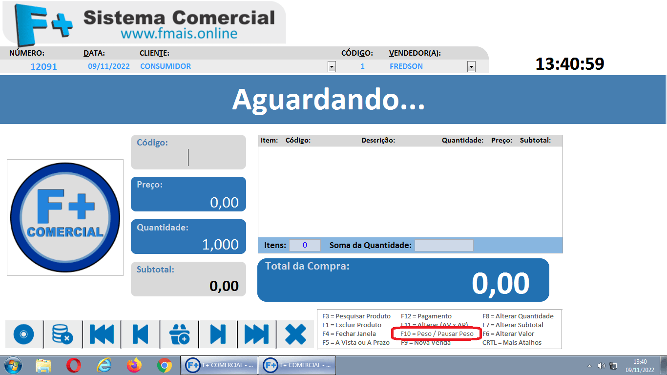 Vendas com Balança Vendas com Balança