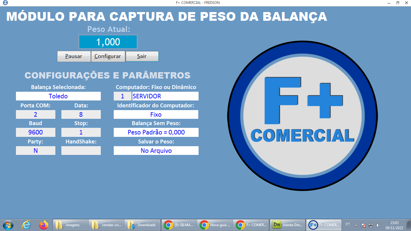 Vendas com Balança Vendas com Balança
