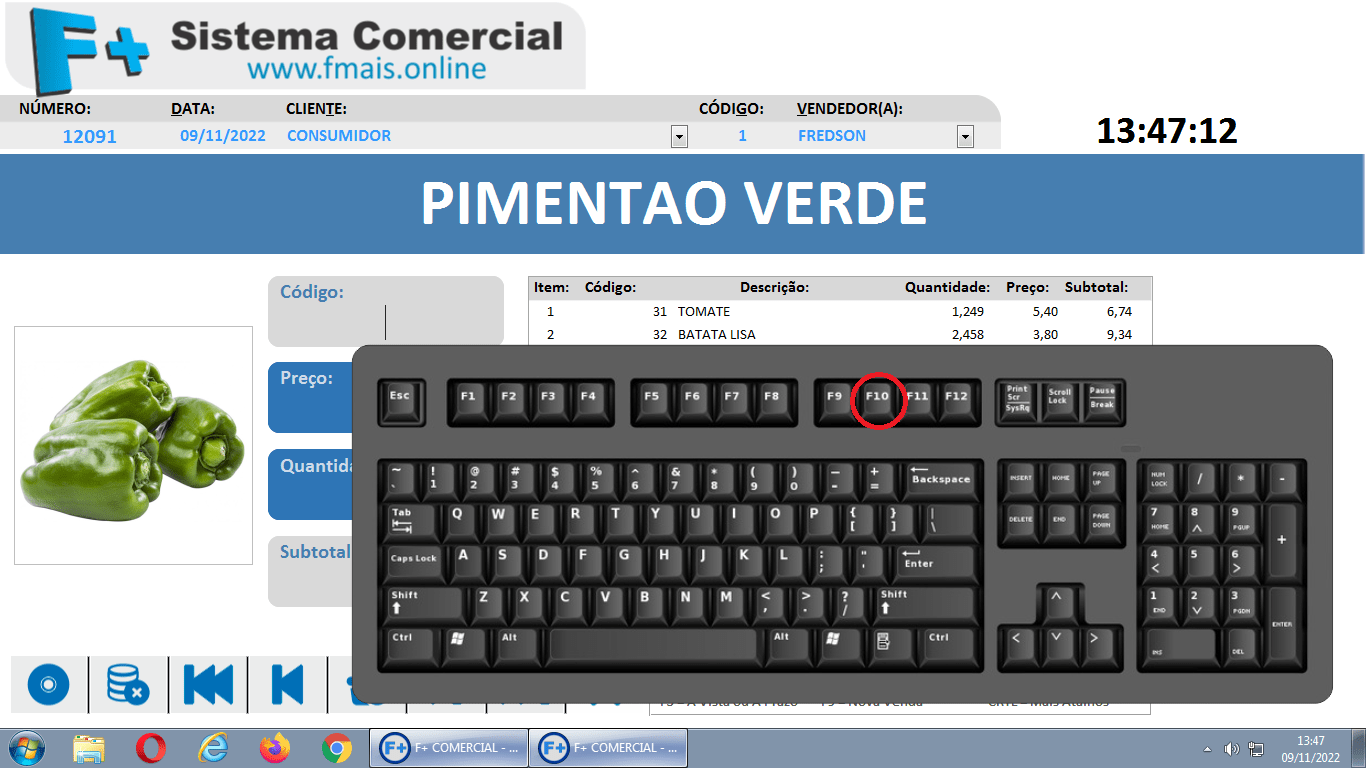 Vendas com Balança Vendas com Balança