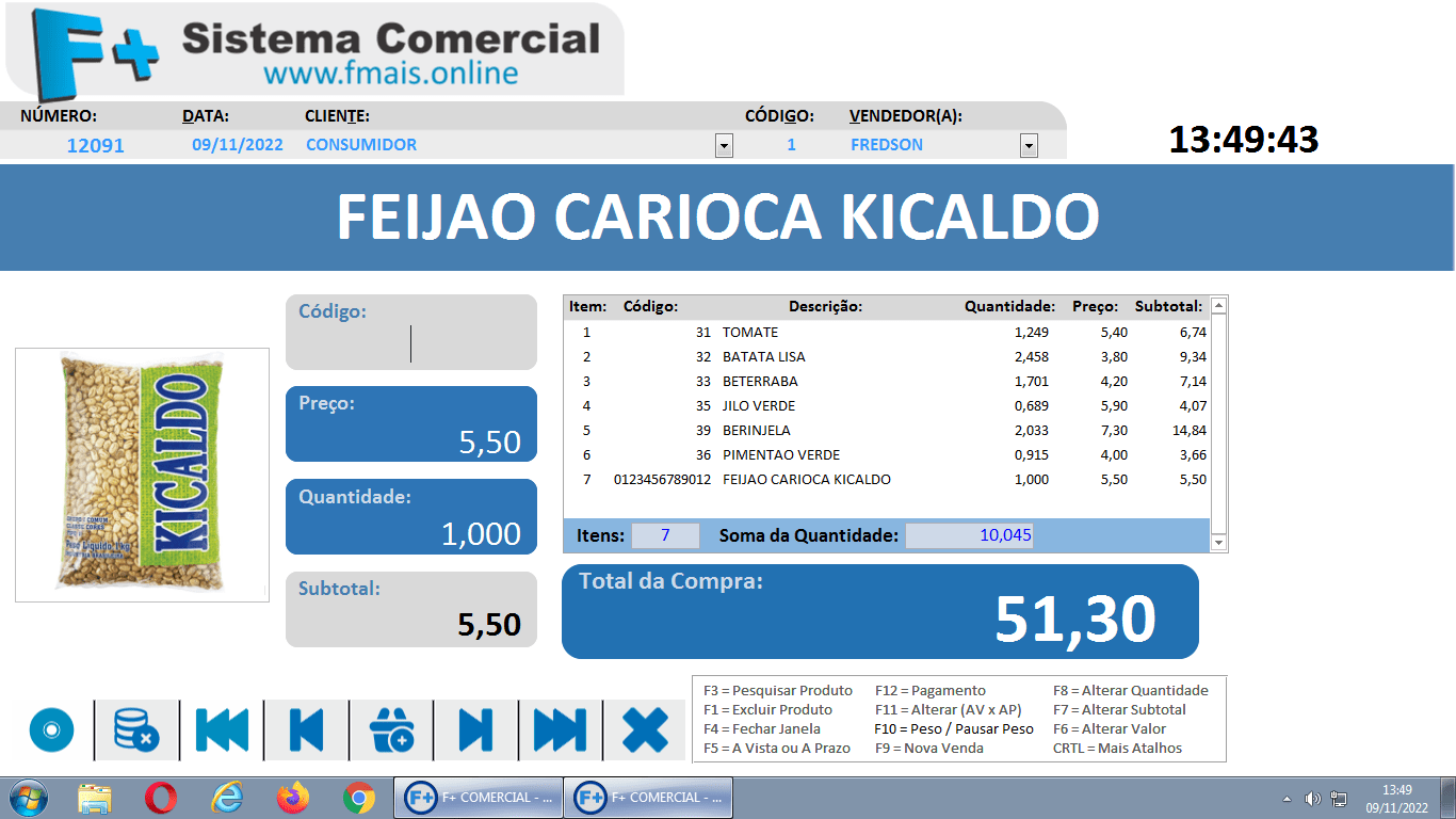 Vendas com Balança Vendas com Balança