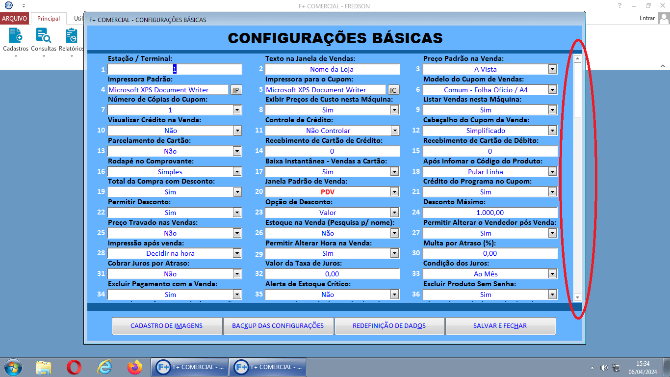 Vendas com Balança Vendas com Balança