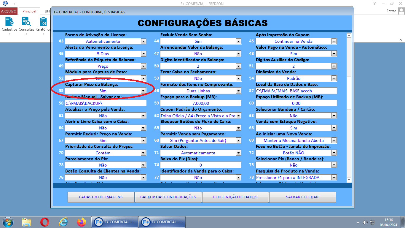 Vendas com Balança Vendas com Balança